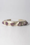 Parts of Four Crescent Crescent Bracelet Collection I Highly Handcrafted 2002-5-AS+AME 15mm Brass Silver Plated+Amethyst PPOF47
